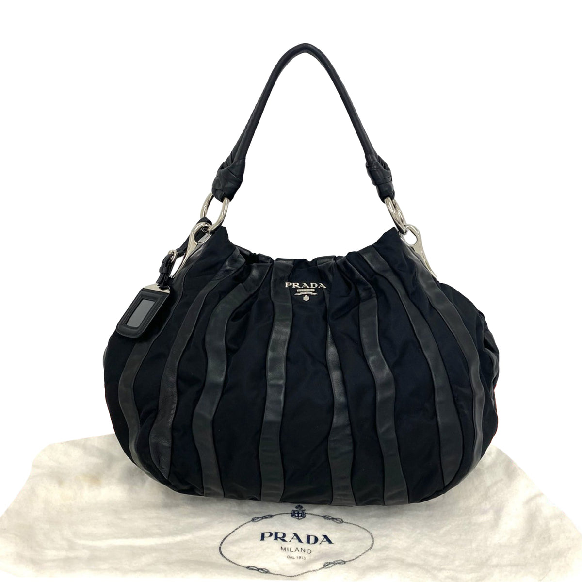 Prada Tessuto Nappa Waves Tote