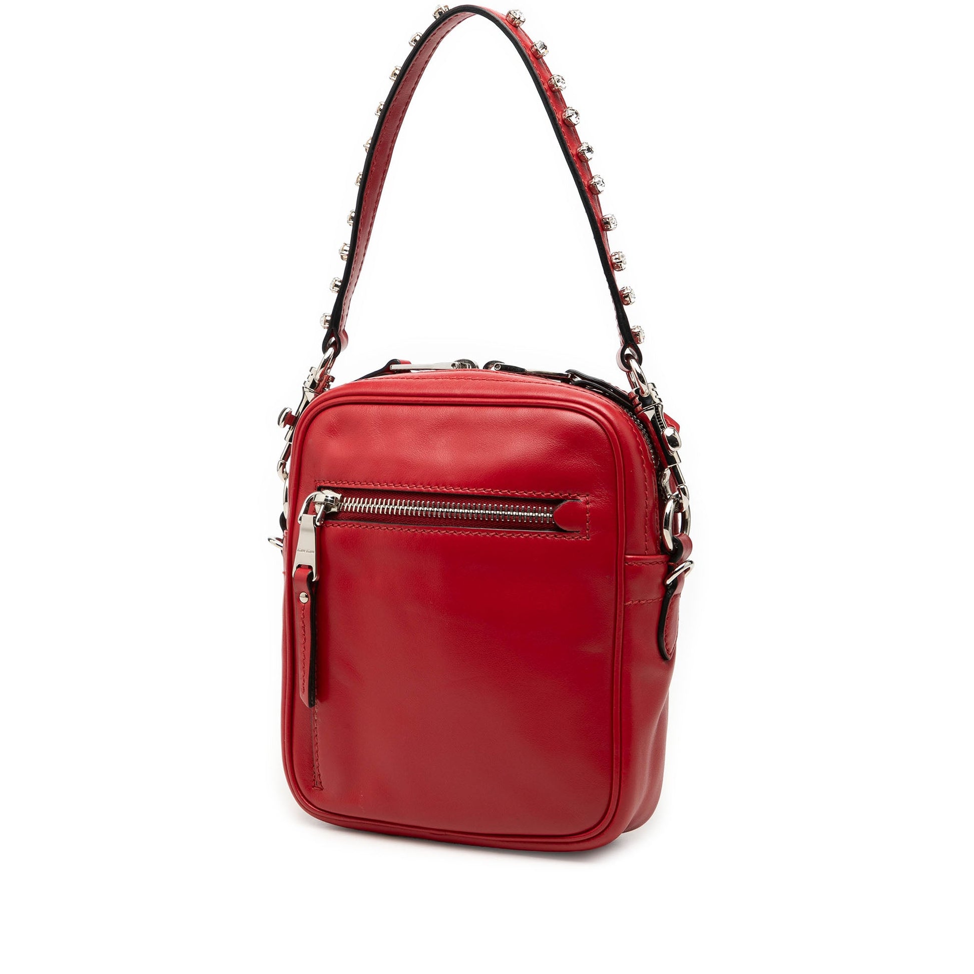 Miu Miu Vitello Soft Crystal Embellished Solitaire Camera Bag