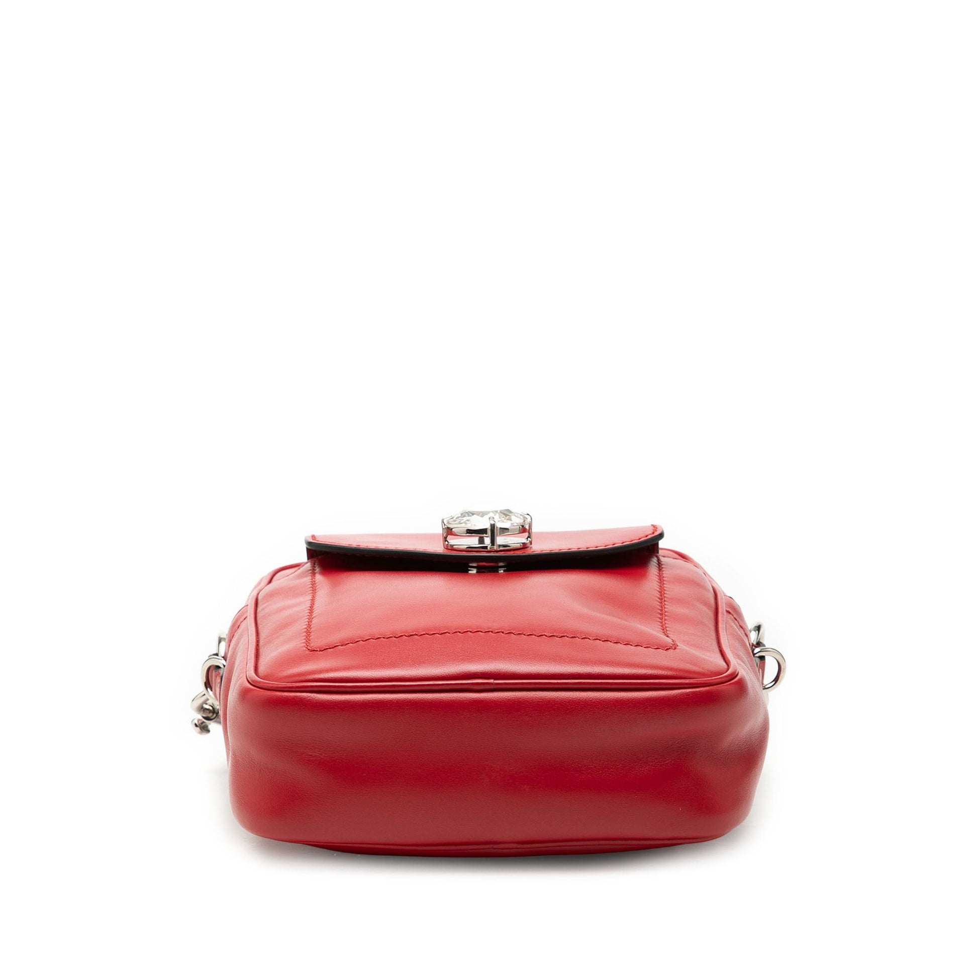 Miu Miu Vitello Soft Crystal Embellished Solitaire Camera Bag