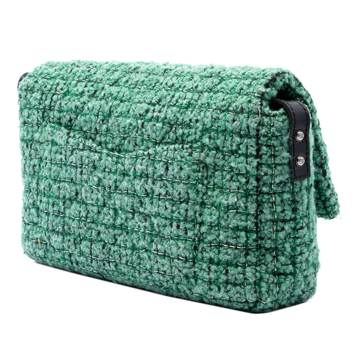 Chanel Jumbo Quilted Tweed Reissue 2.55 Easy Messenger Flap — Green