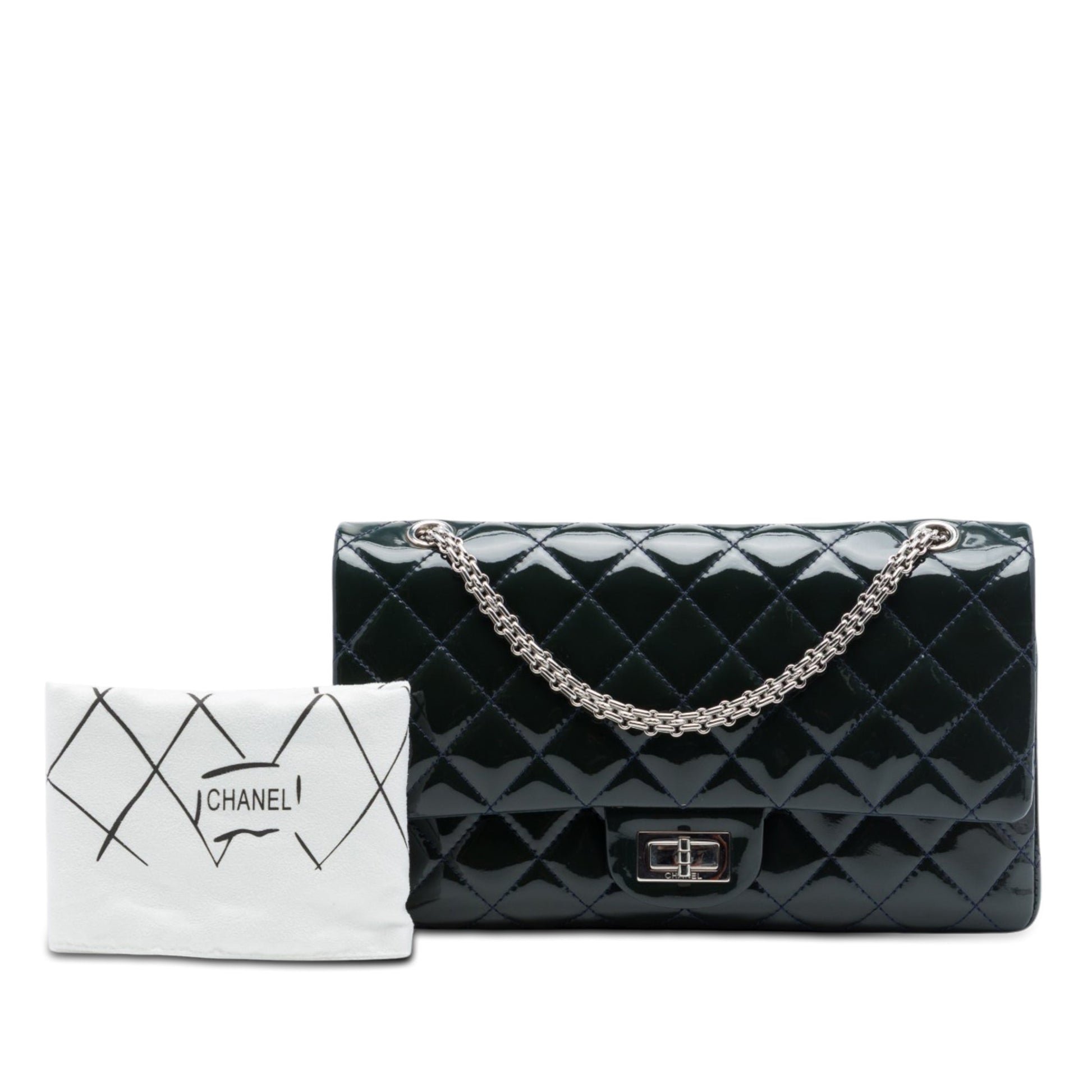 Chanel Quilted Patent Reissue 2.55 Double Flap 227