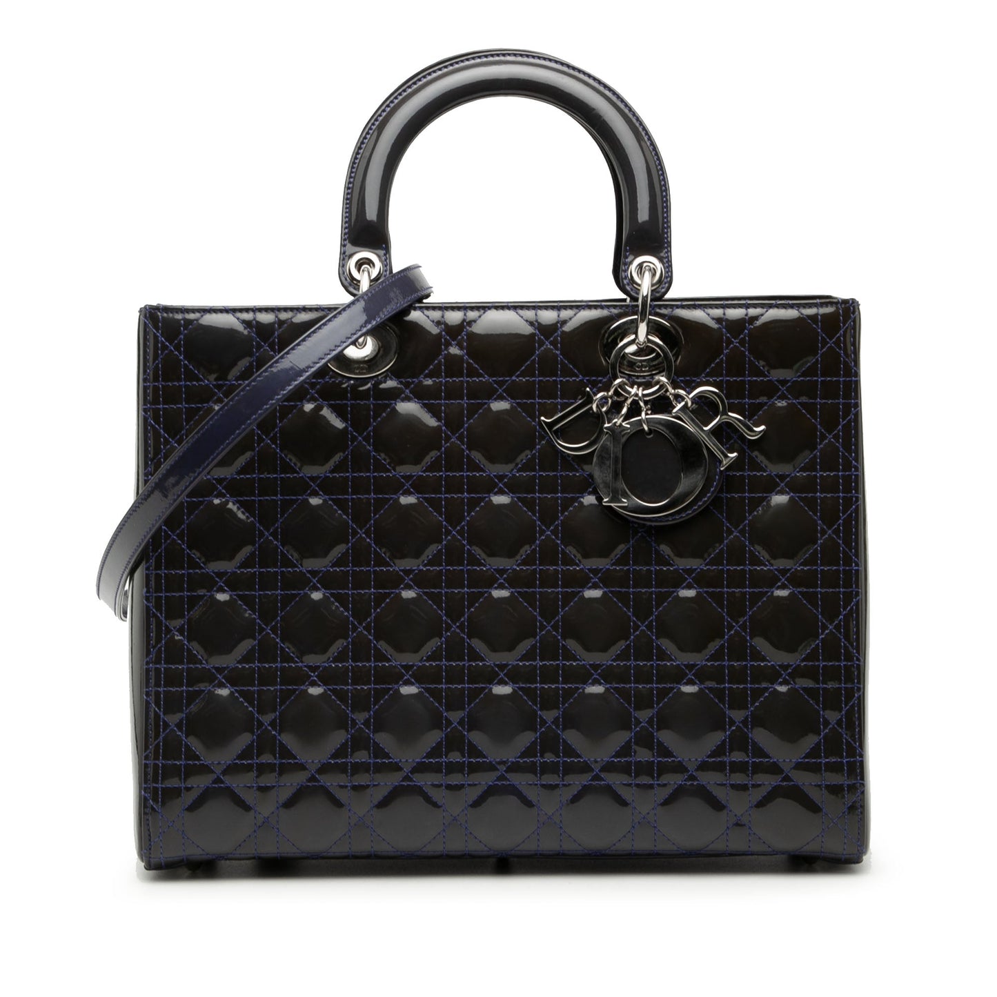 Dior Large Patent Cannage Lady Dior
