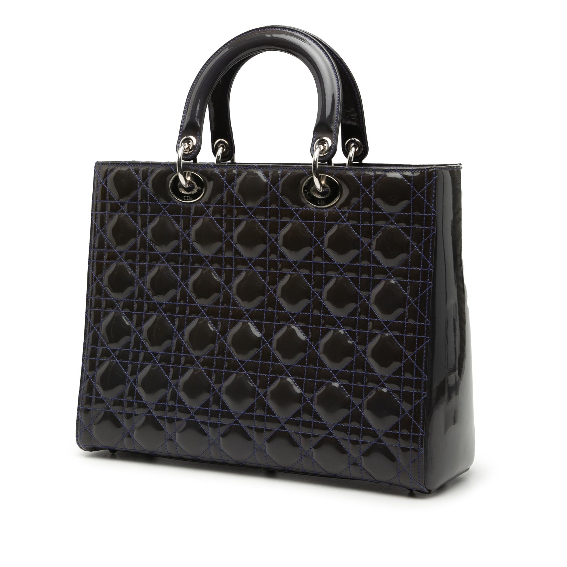 Dior Large Patent Cannage Lady Dior