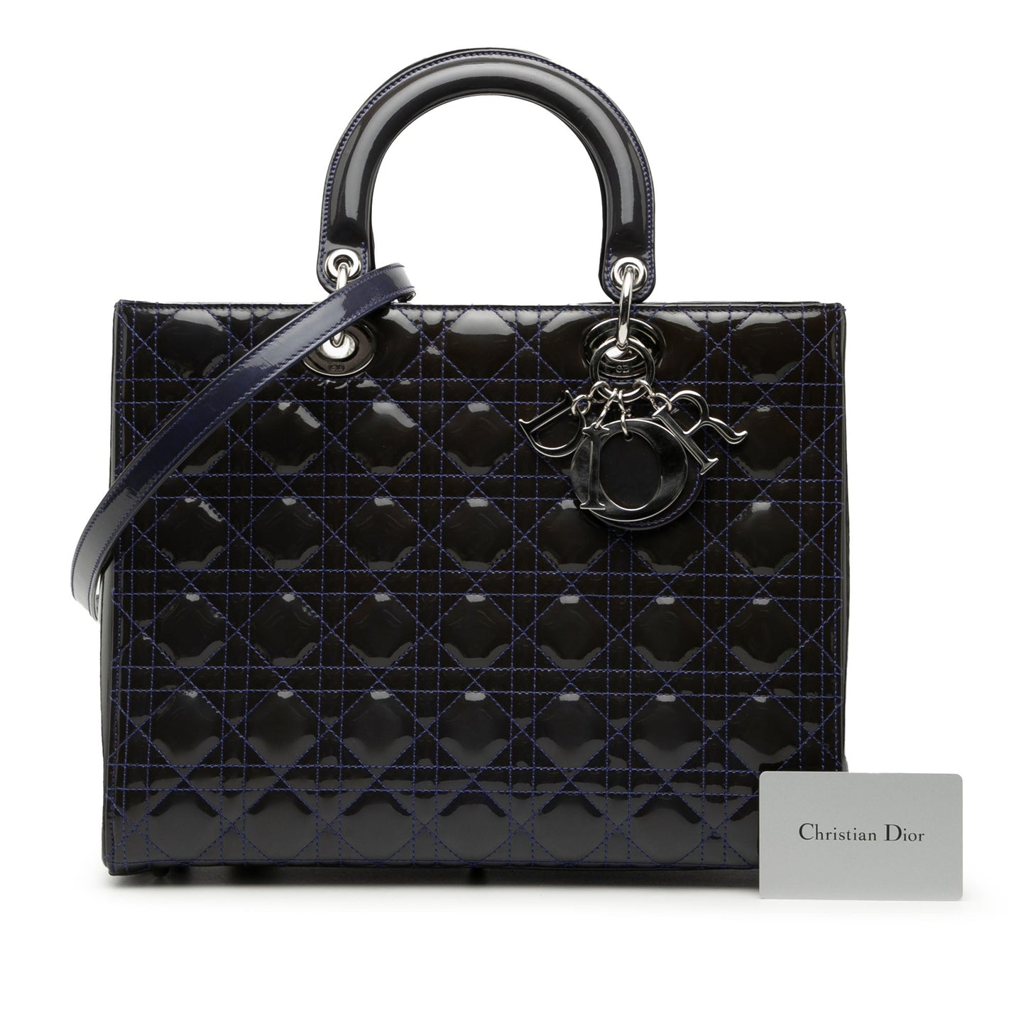 Dior Large Patent Cannage Lady Dior