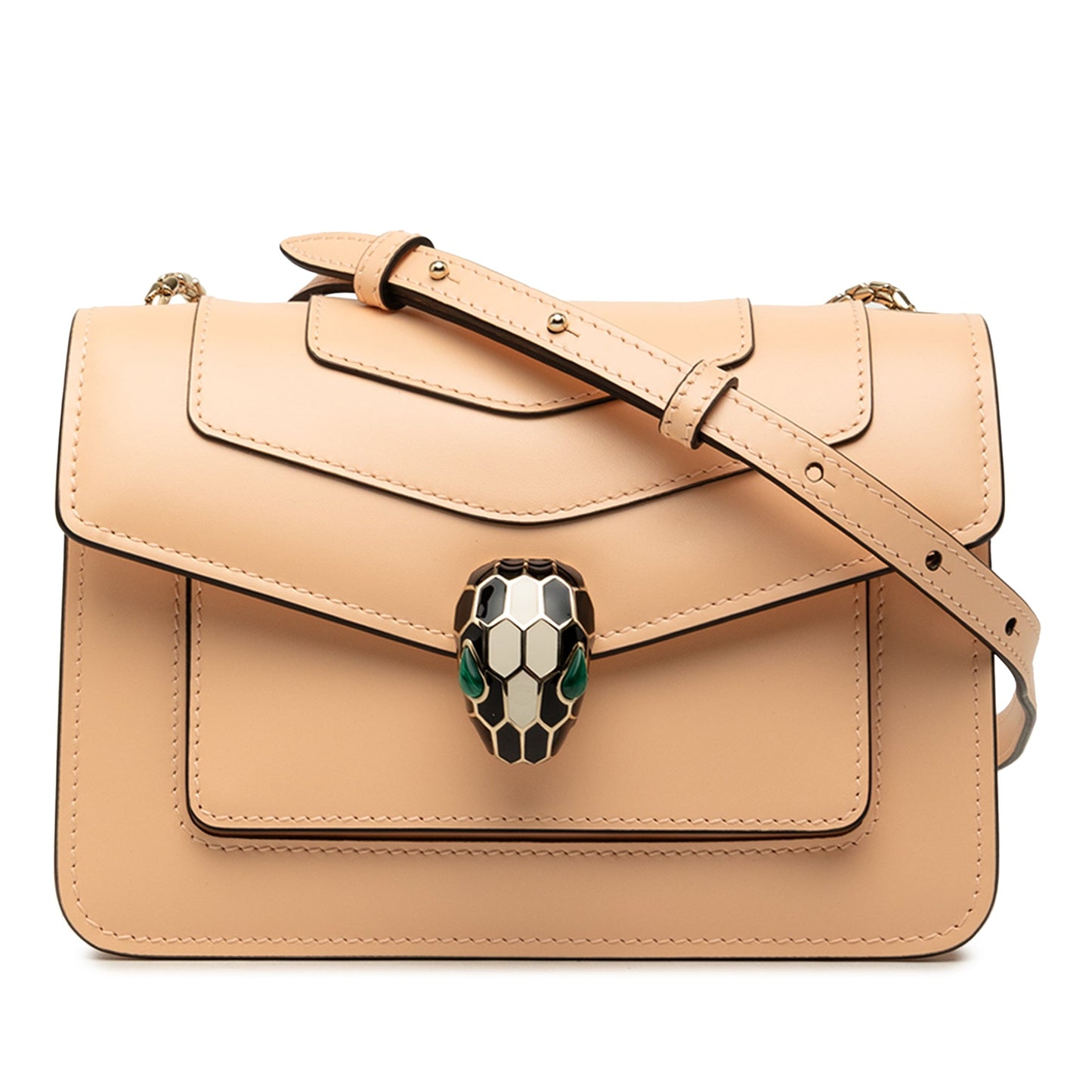 Bvlgari Small Leather Serpenti Forever Chain Crossbody