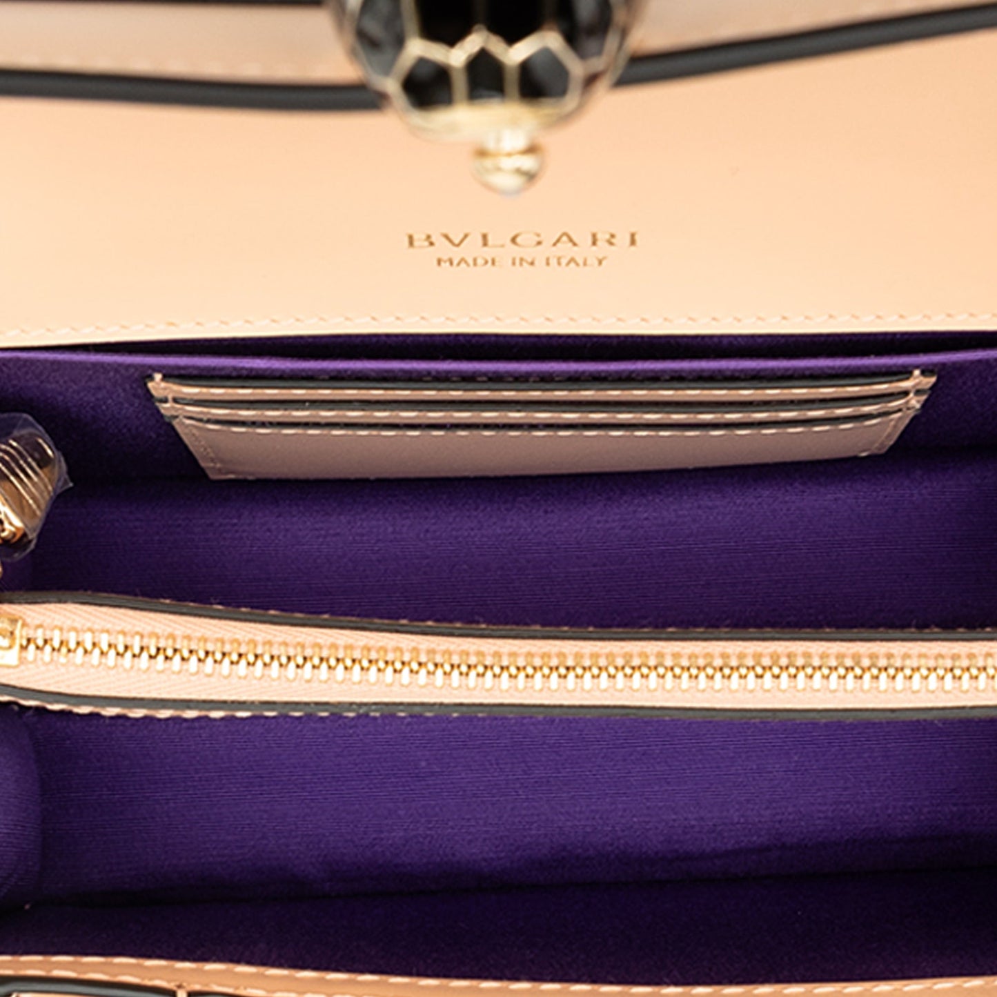 Bvlgari Small Leather Serpenti Forever Chain Crossbody