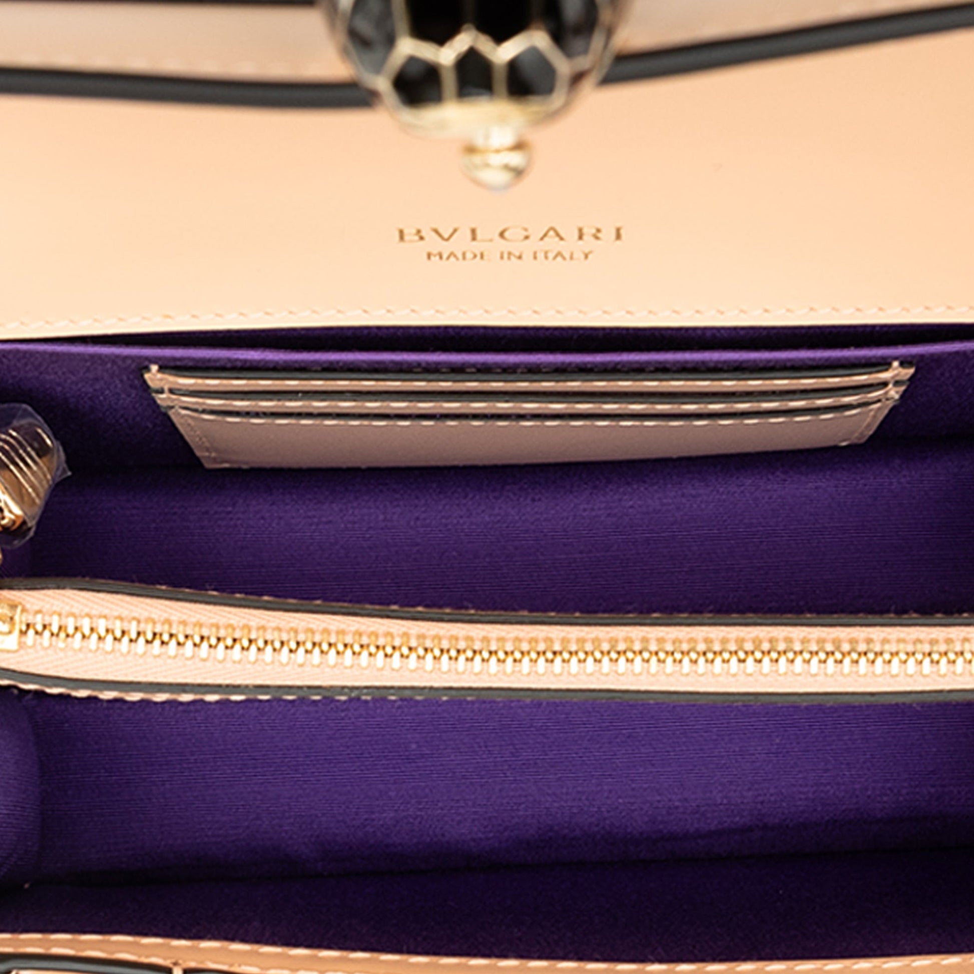 Bvlgari Small Leather Serpenti Forever Chain Crossbody