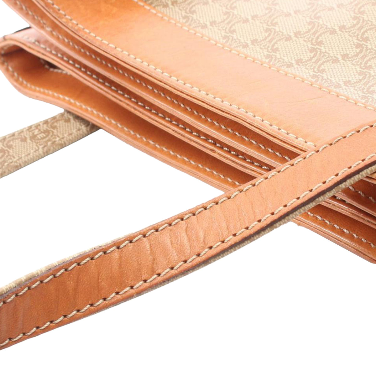 Celine Macadam Coated Canvas Tote — Beige