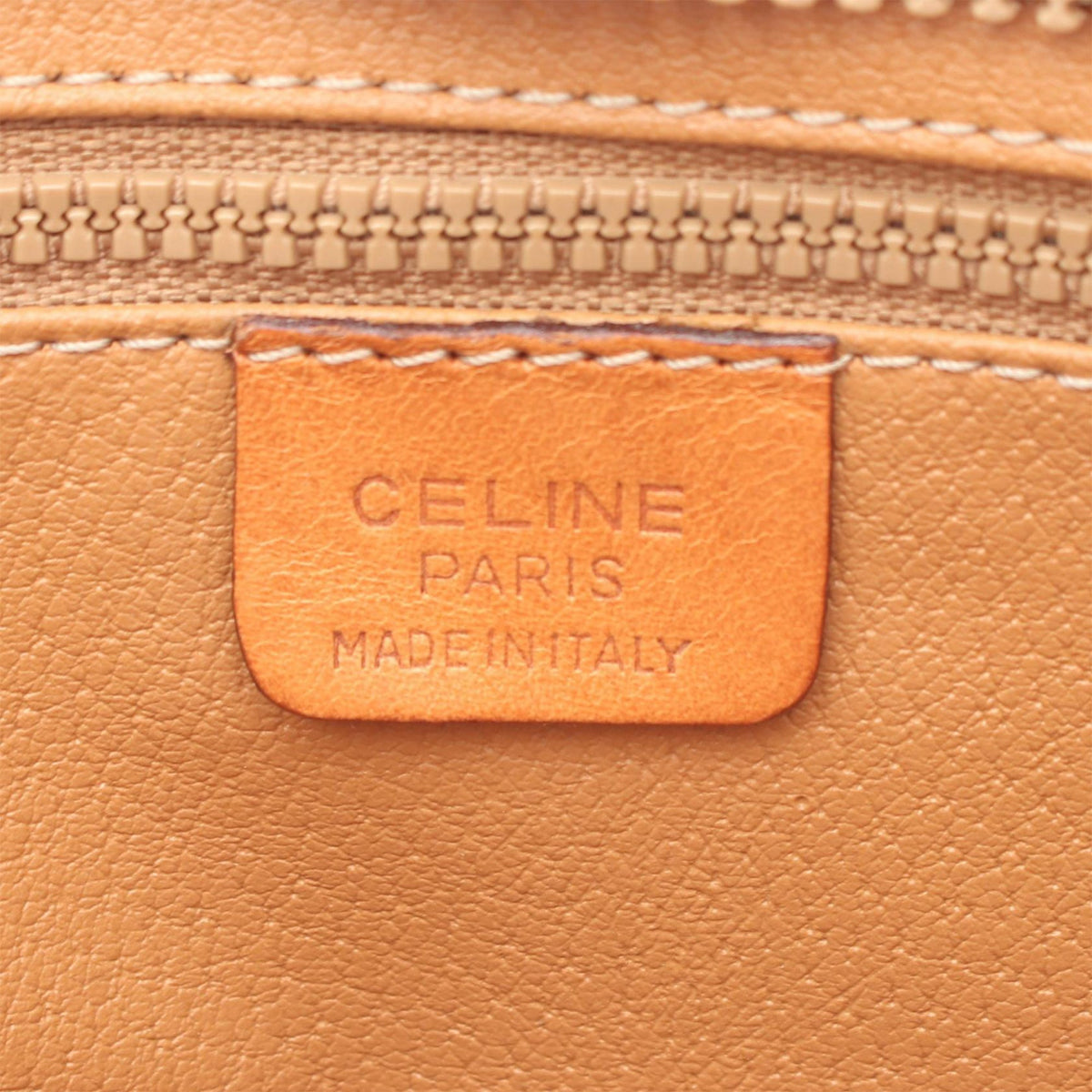 Celine Macadam Coated Canvas Tote — Beige