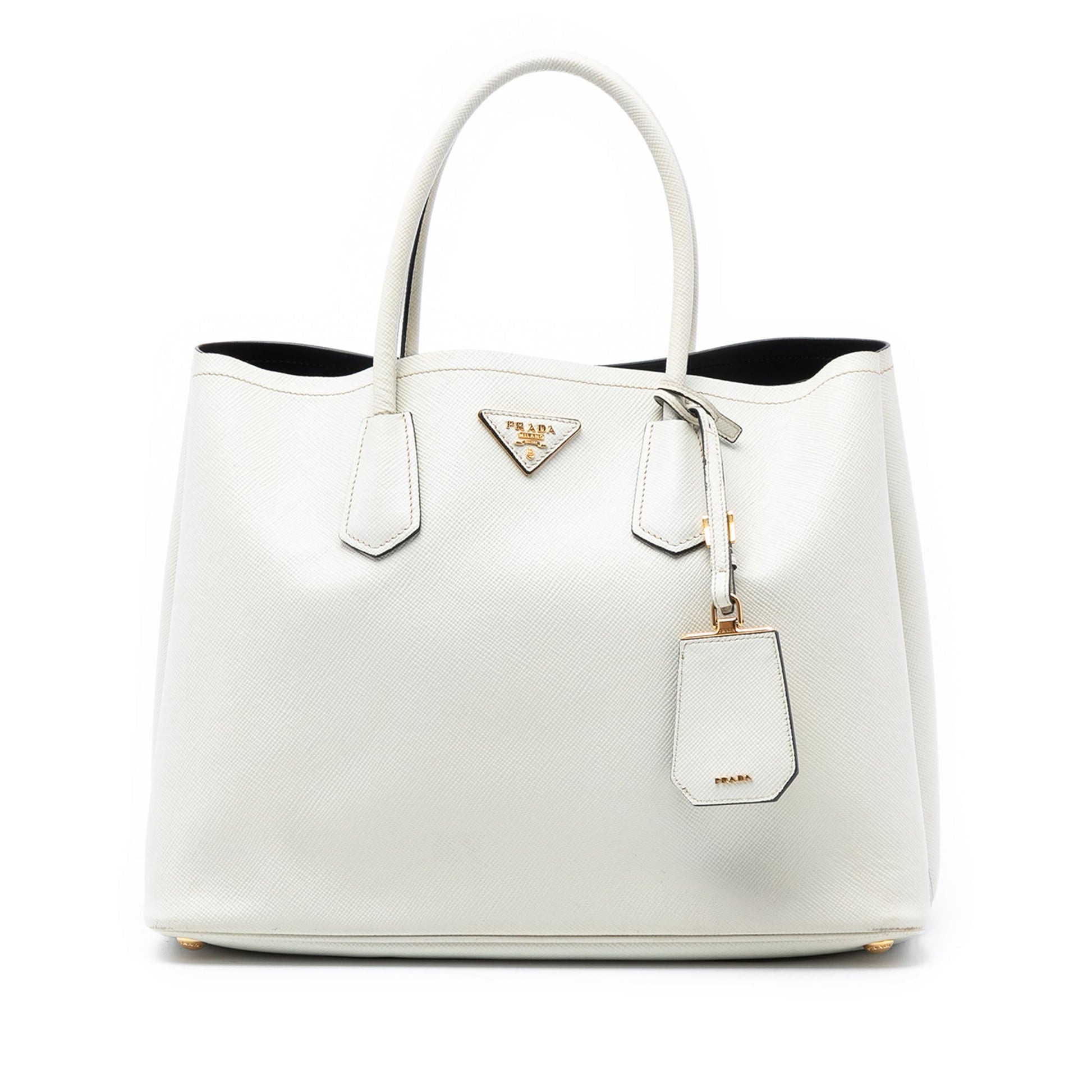 Prada Medium Saffiano Cuir Double Satchel