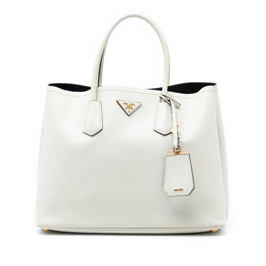 Prada Medium Saffiano Cuir Double Satchel