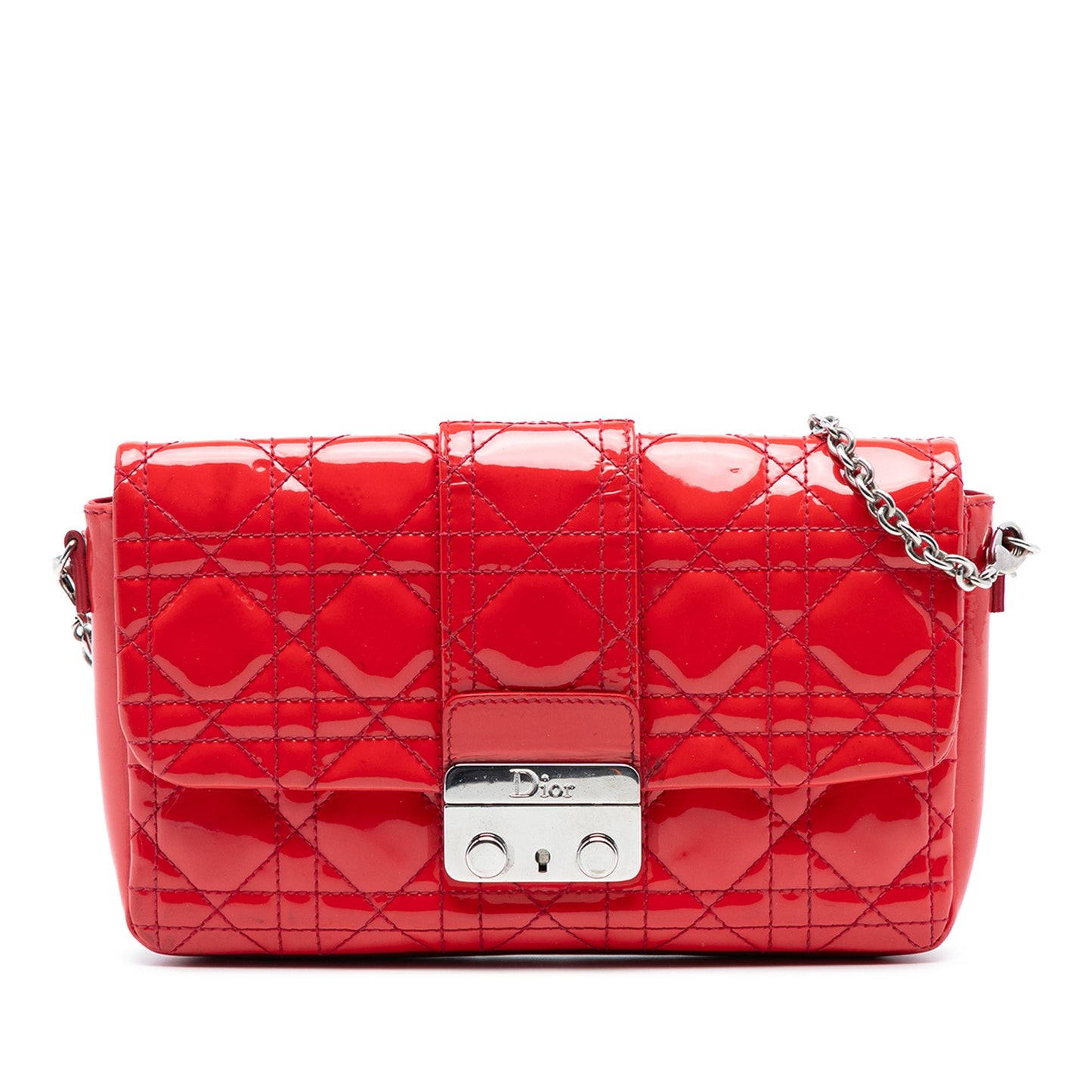 Dior Patent Cannage New Lock Pouch Crossbody