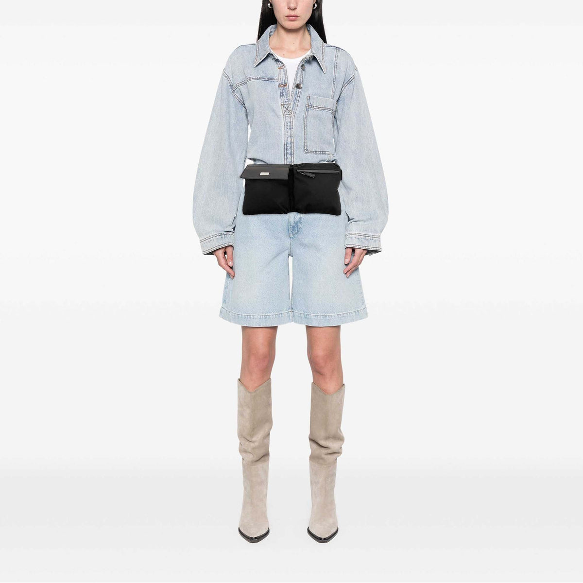 Gucci Nylon Double Pocket Belt Bag