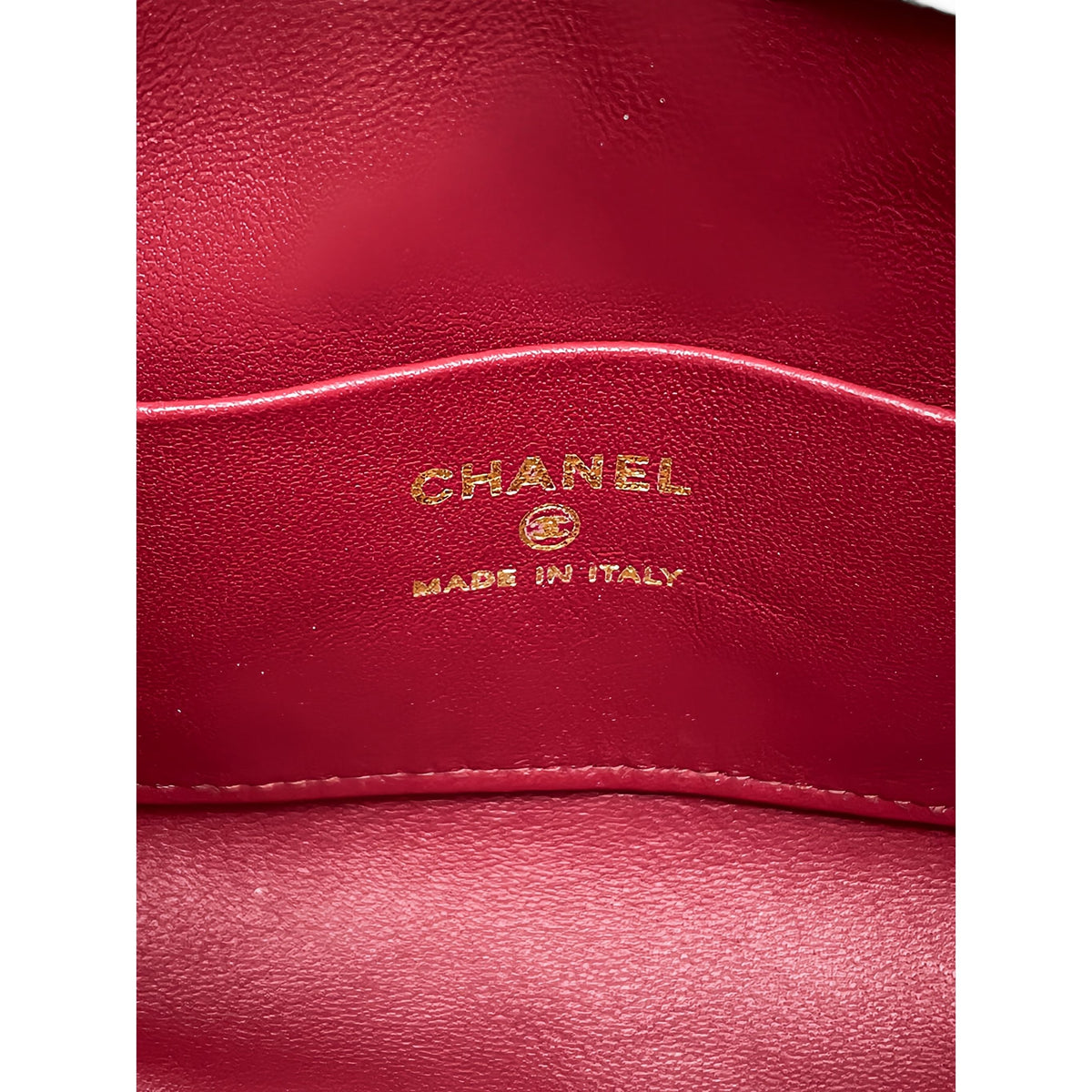 Chanel CC Quilted Lambskin Drawstring Clutch with Strap — Green