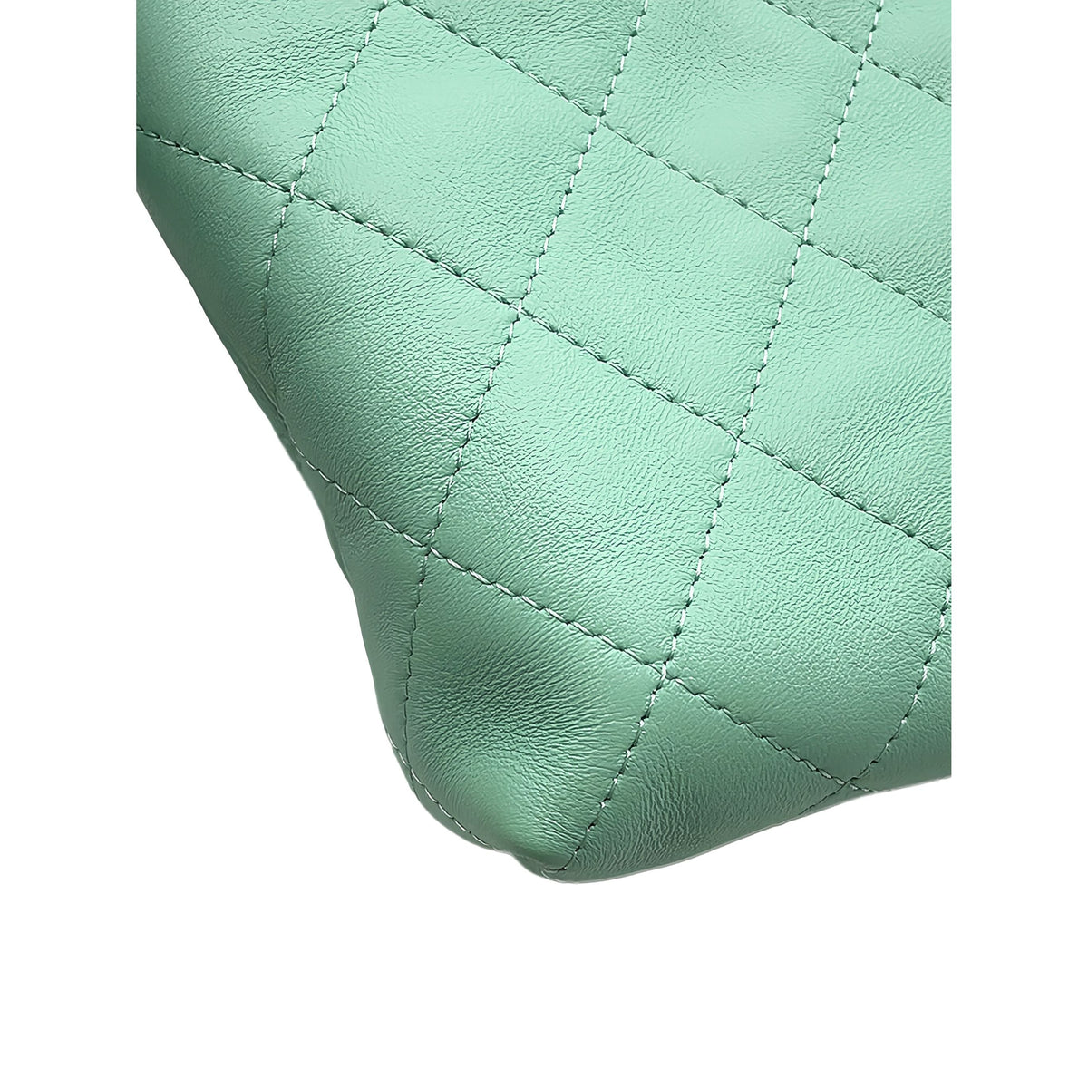 Chanel CC Quilted Lambskin Drawstring Clutch with Strap — Green