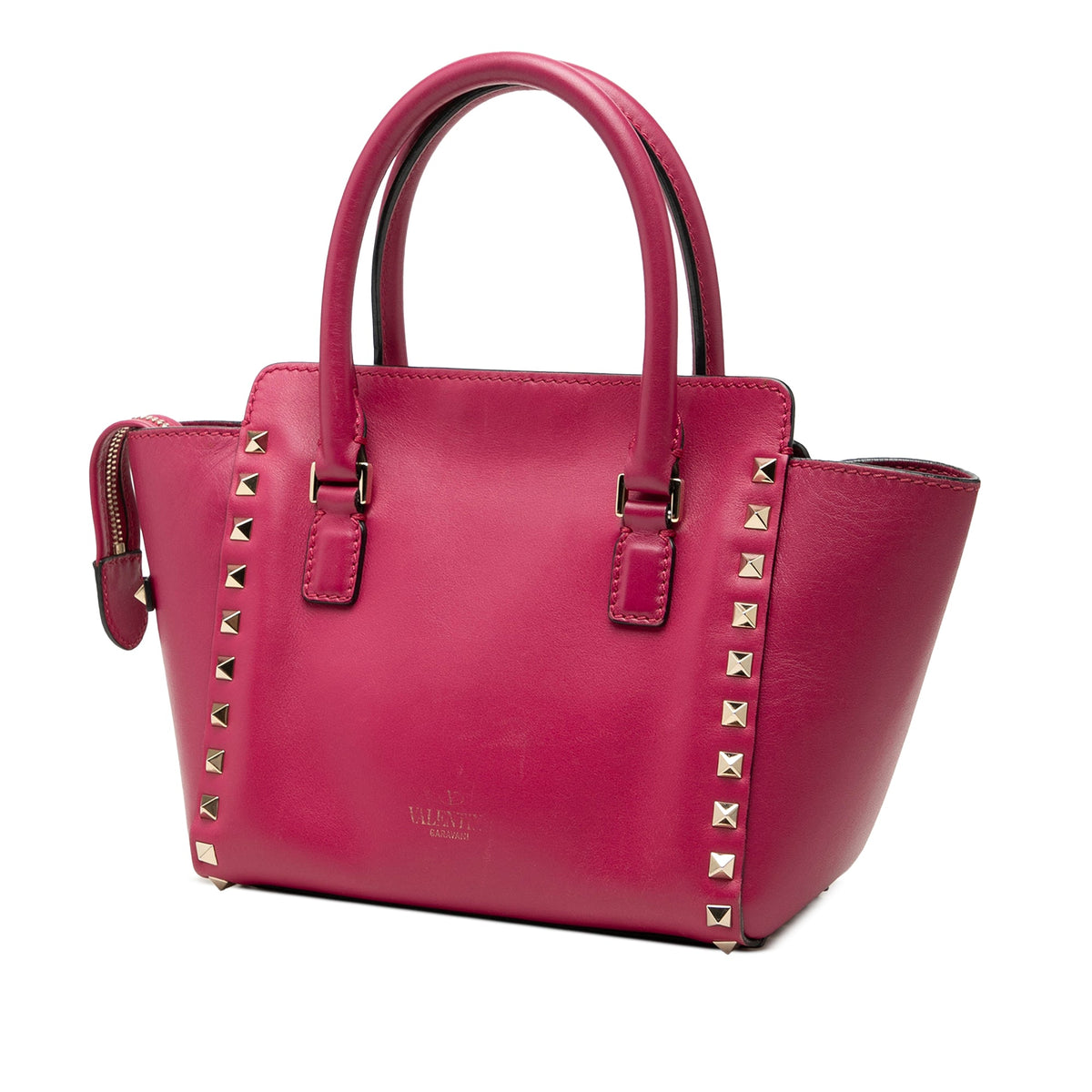 Valentino Mini Leather Rockstud Double Handle Tote