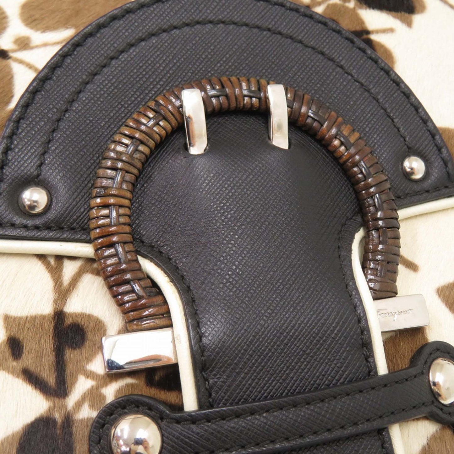 Ferragamo Pony Haird Shoulder Bag