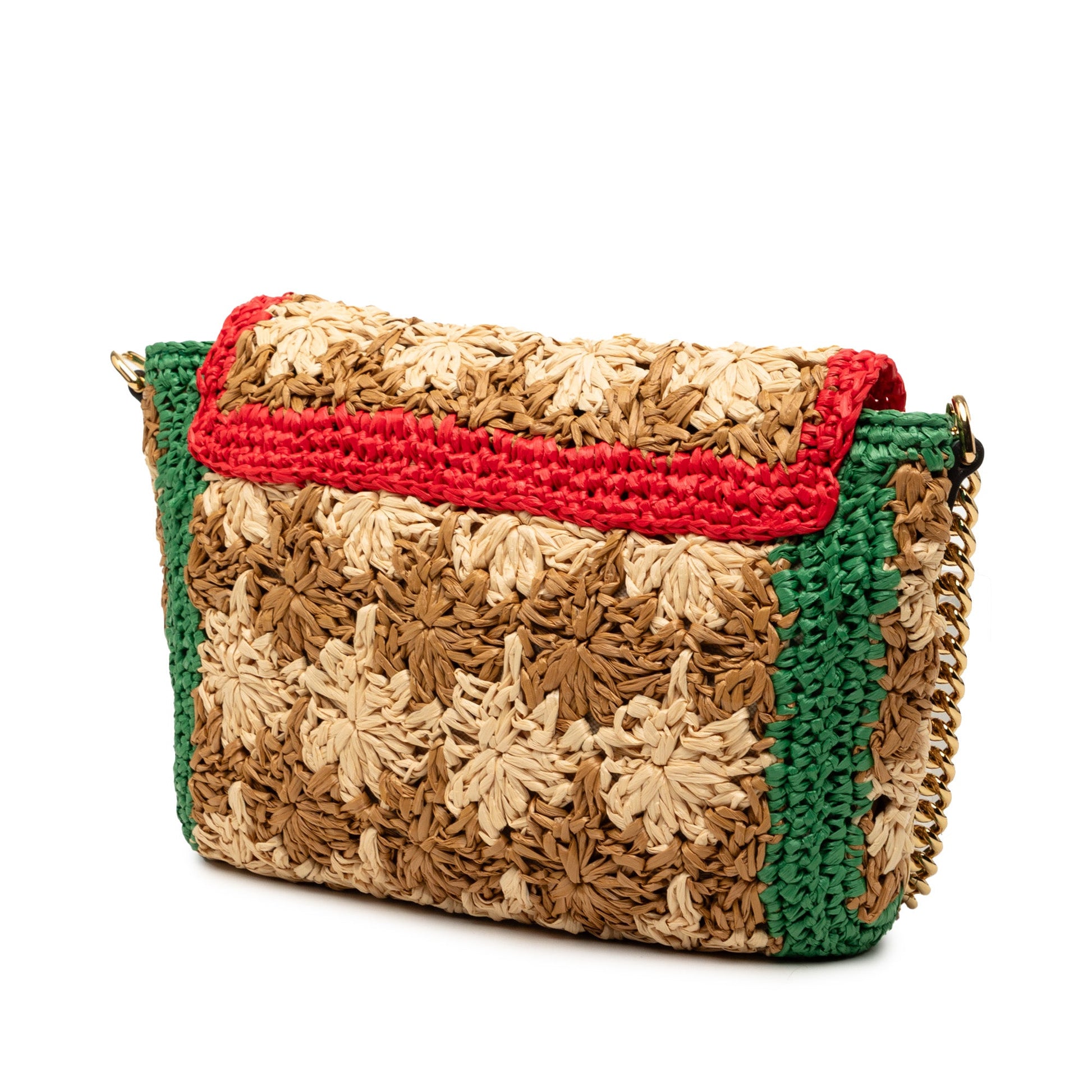 Gucci Small GG Marmont Raffia Crossbody