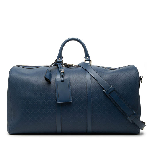 Large Diamante Bright Leather Carry On Duffle Bag