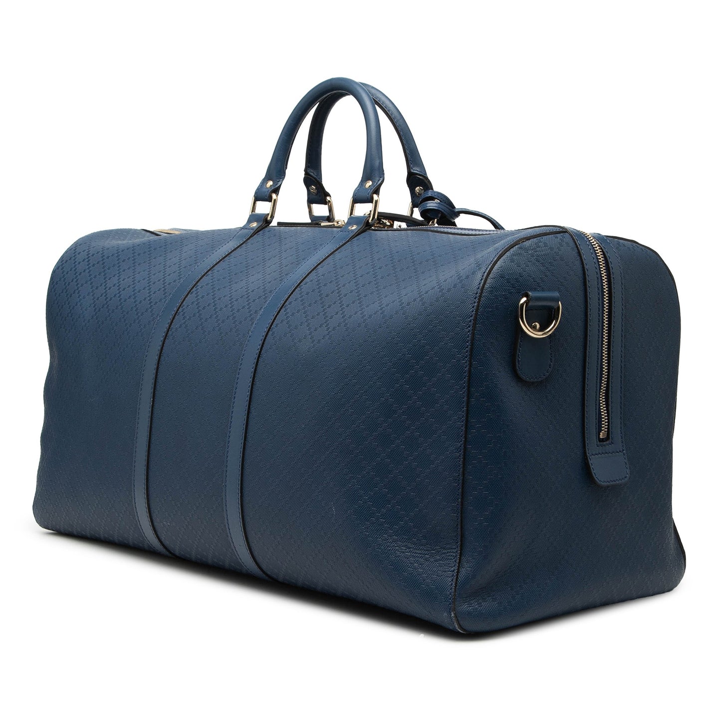 Large Diamante Bright Leather Carry On Duffle Bag