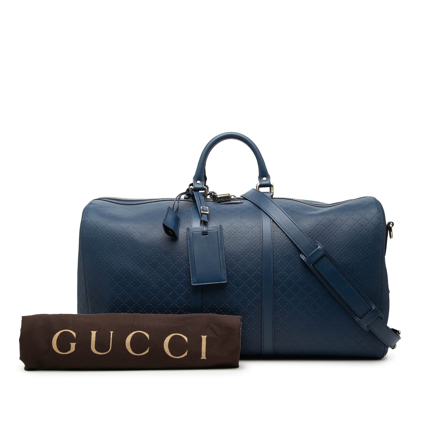 Large Diamante Bright Leather Carry On Duffle Bag