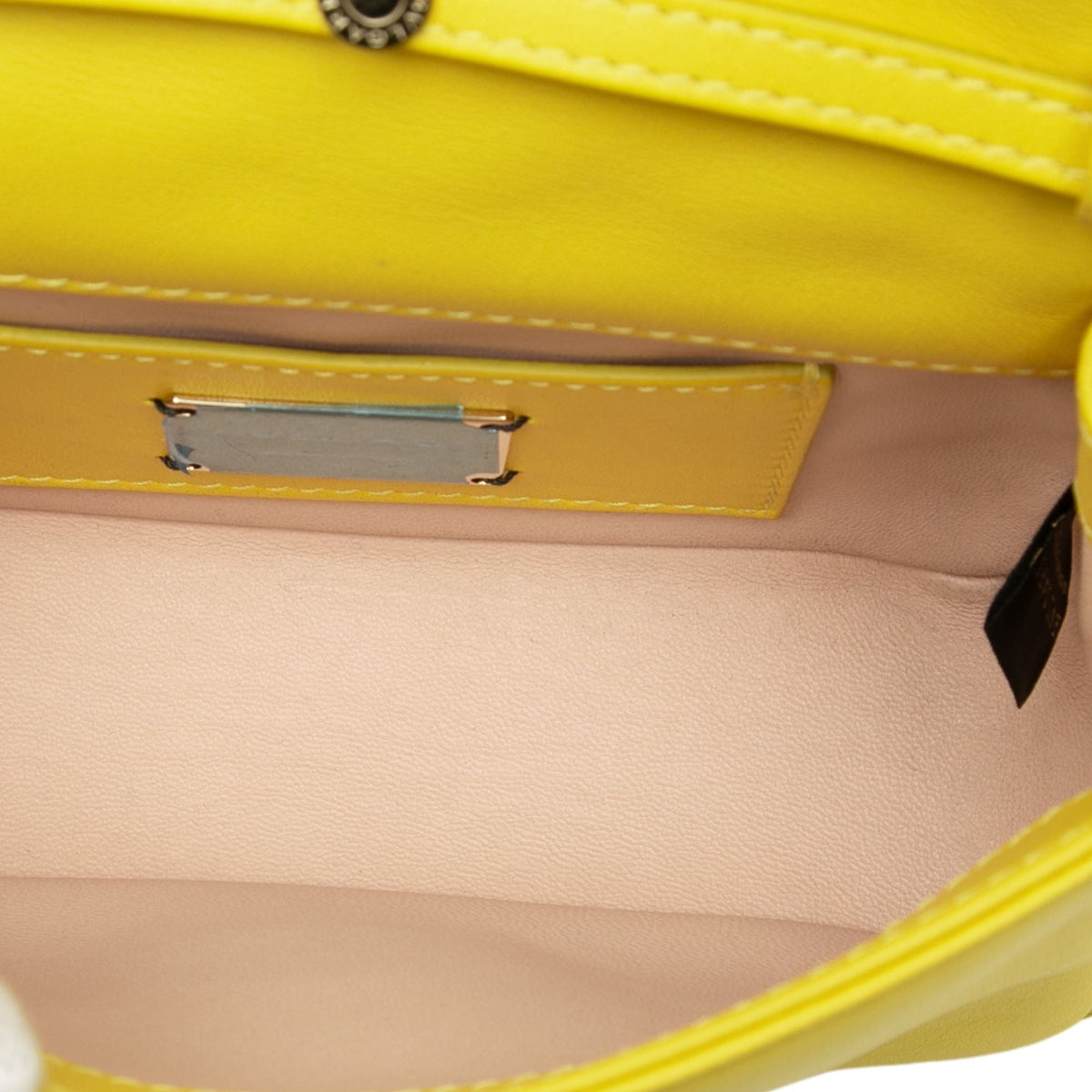 Bvlgari Leather Serpenti Cabochon Chain Crossbody — Yellow