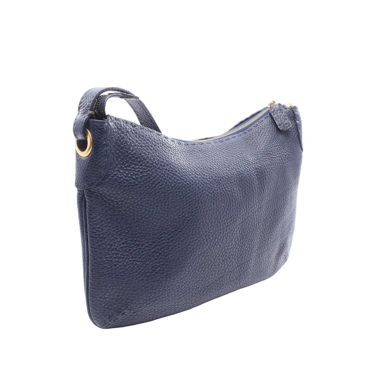 Fendi Medium Leather Selleria Crossbody — Blue
