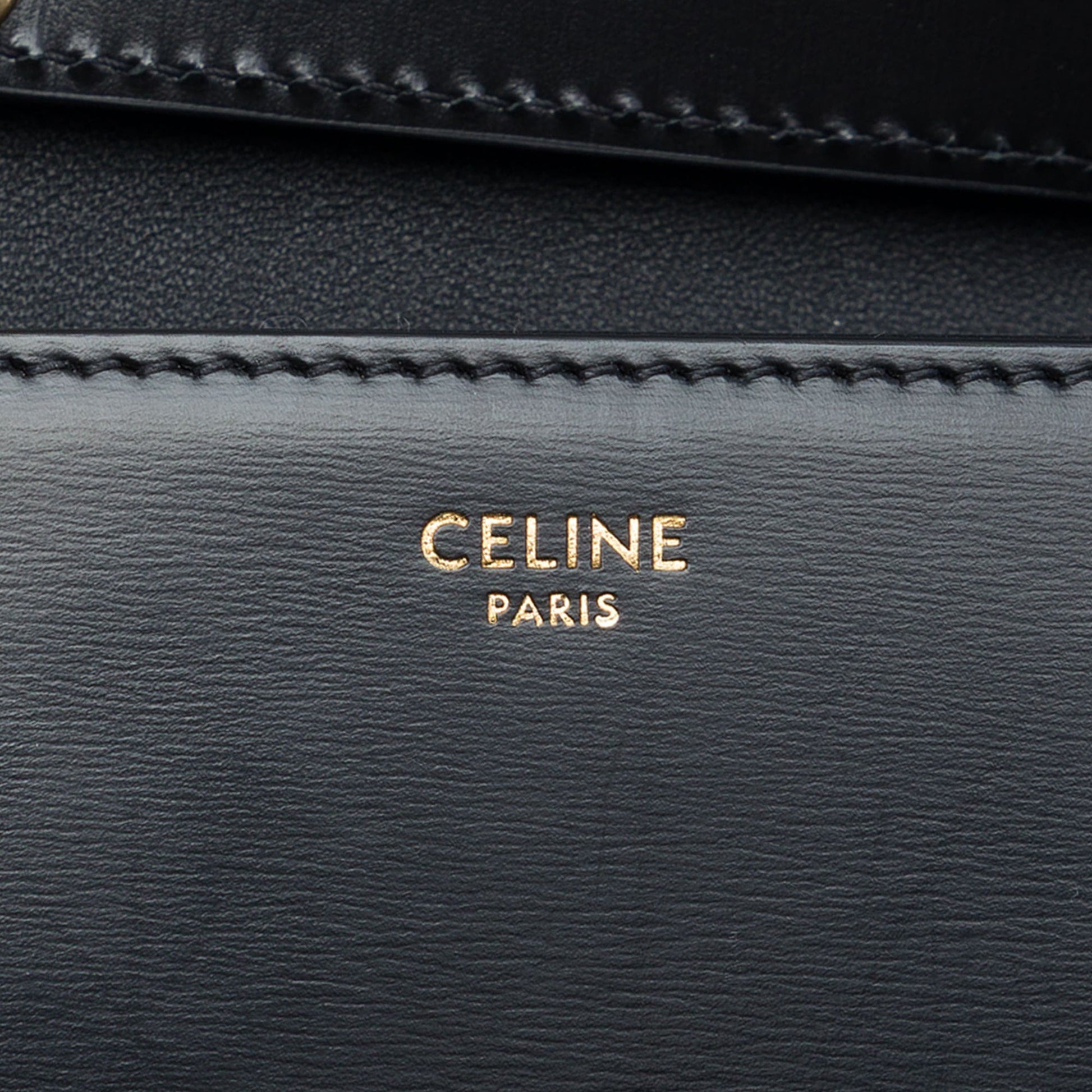 Celine Shiny Calfskin Strass Triomphe Trapeze Shoulder Bag