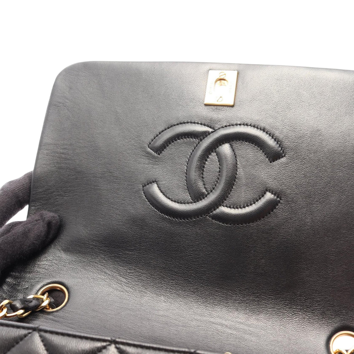 Chanel CC Quilted Lambskin Full Single Flap