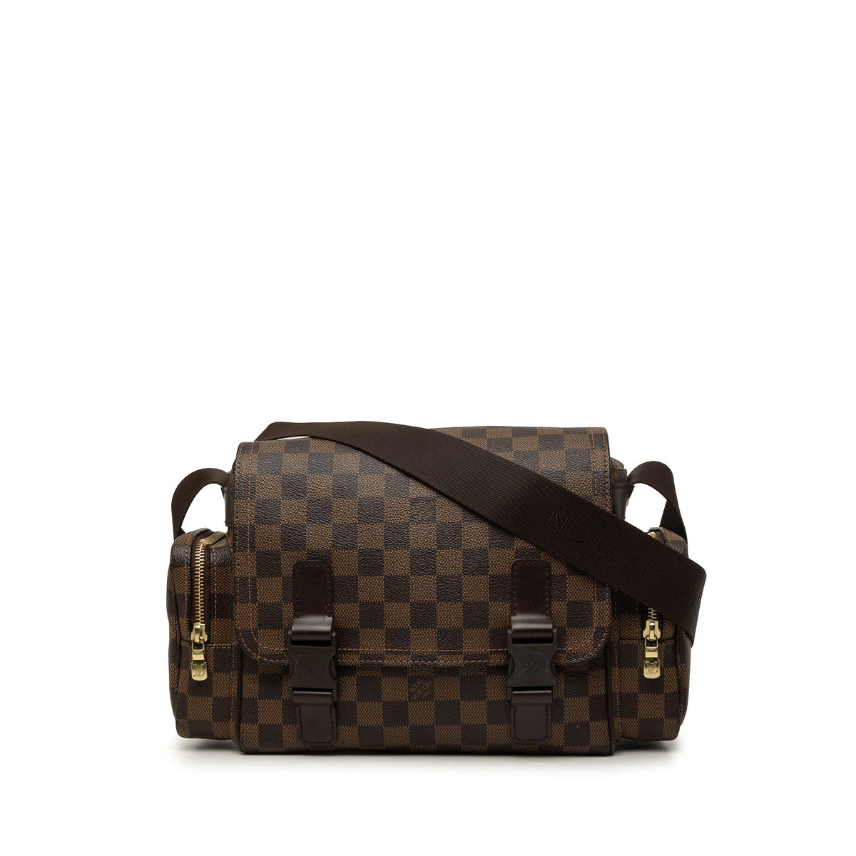Louis Vuitton Damier Ebene Melville Reporter — Brown