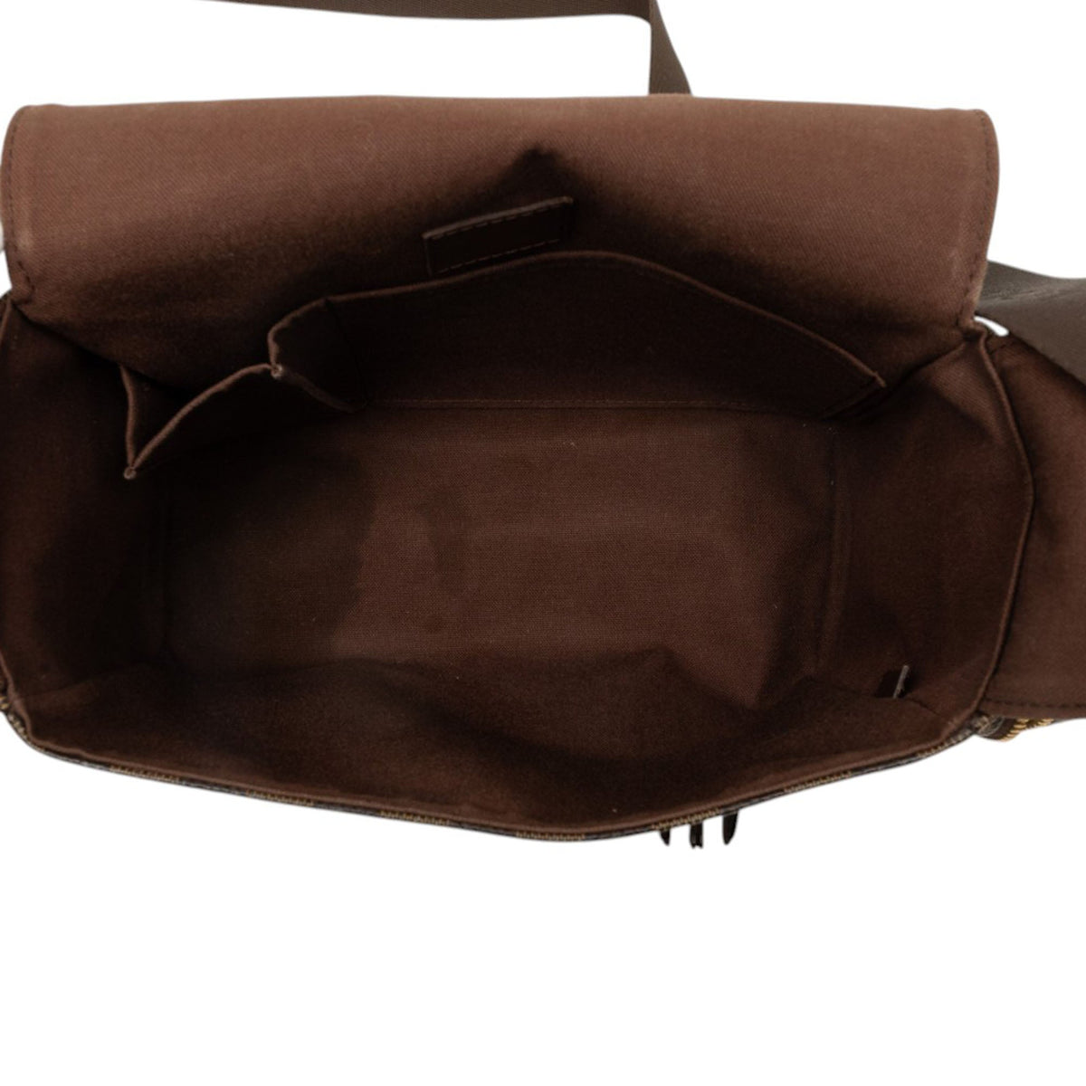 Louis Vuitton Damier Ebene Melville Reporter — Brown