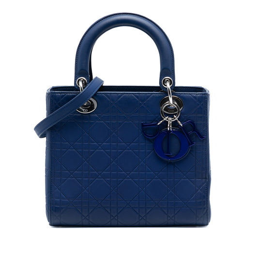 Dior Medium Ultra Matte Calfskin Cannage Embossed Lady Dior