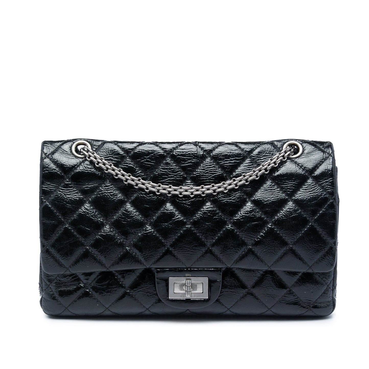Chanel Quilted Crinkled Patent Reissue 2.55 Double Flap 227