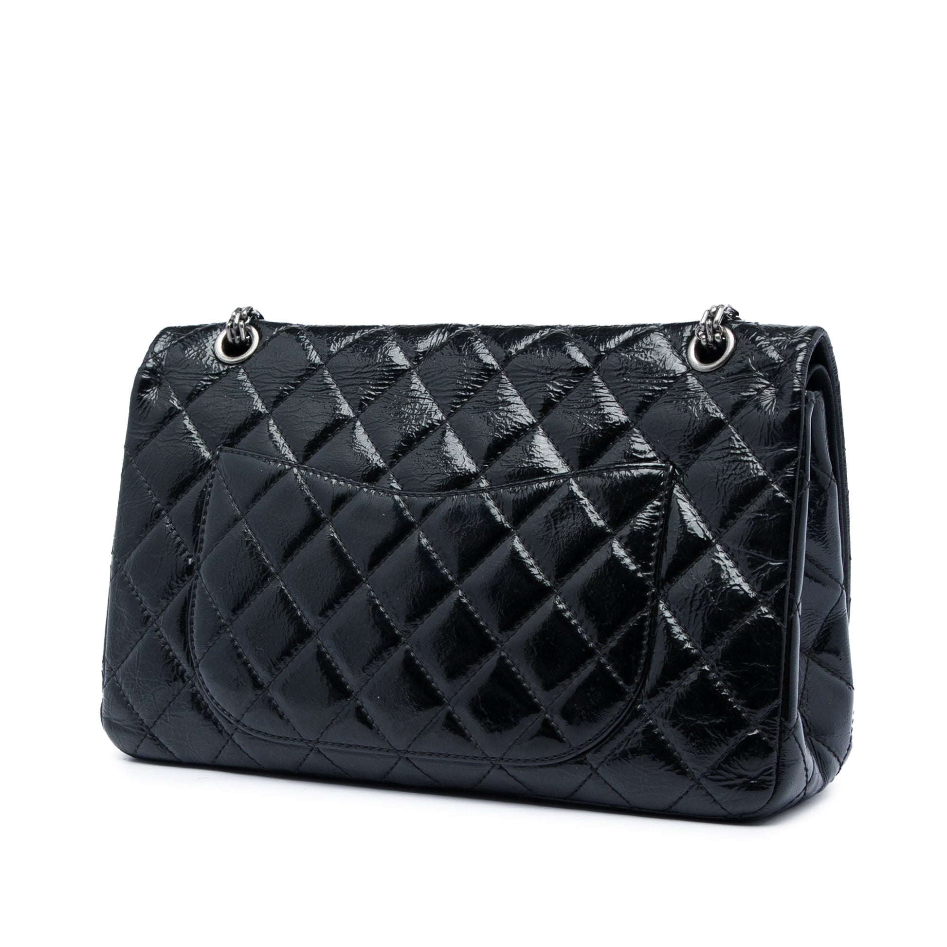 Chanel Quilted Crinkled Patent Reissue 2.55 Double Flap 227