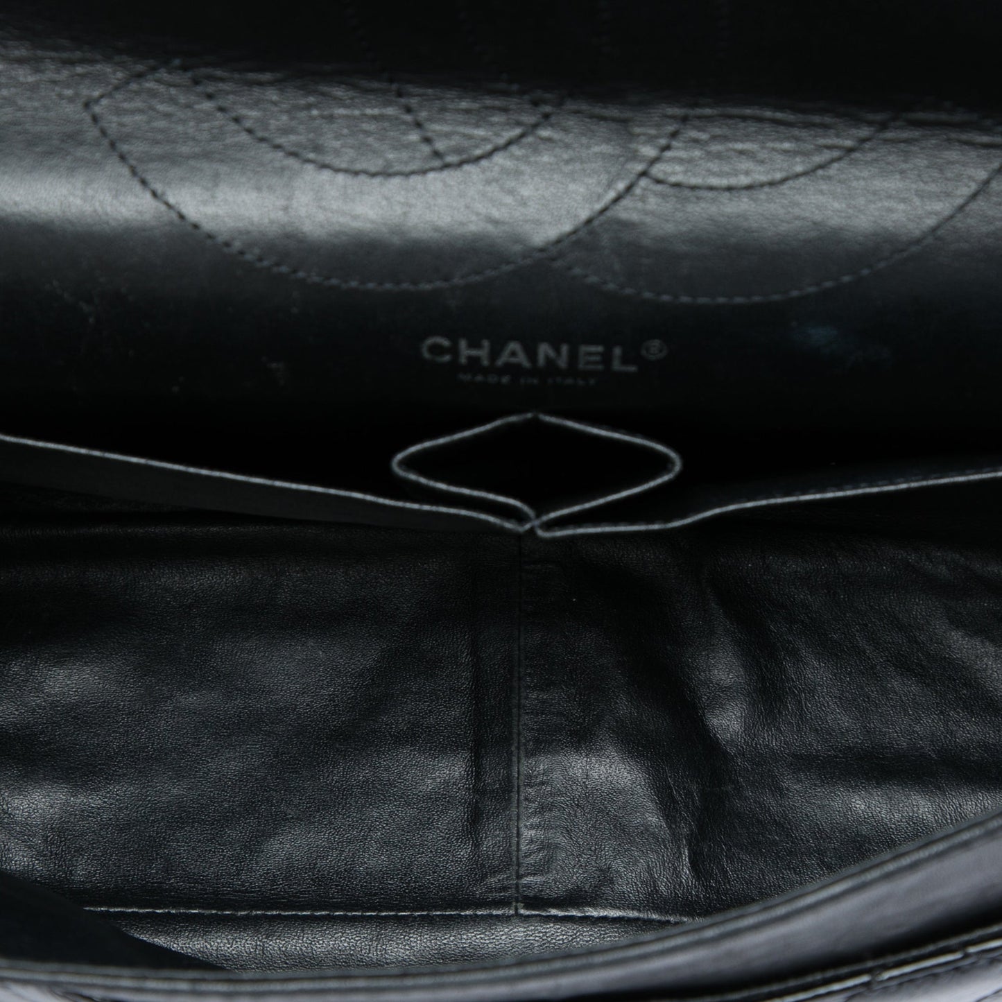 Chanel Quilted Crinkled Patent Reissue 2.55 Double Flap 227
