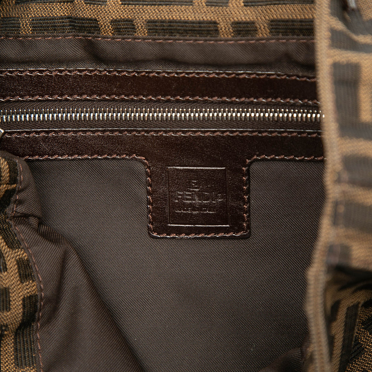 Fendi Zucca Canvas Shoulder Bag