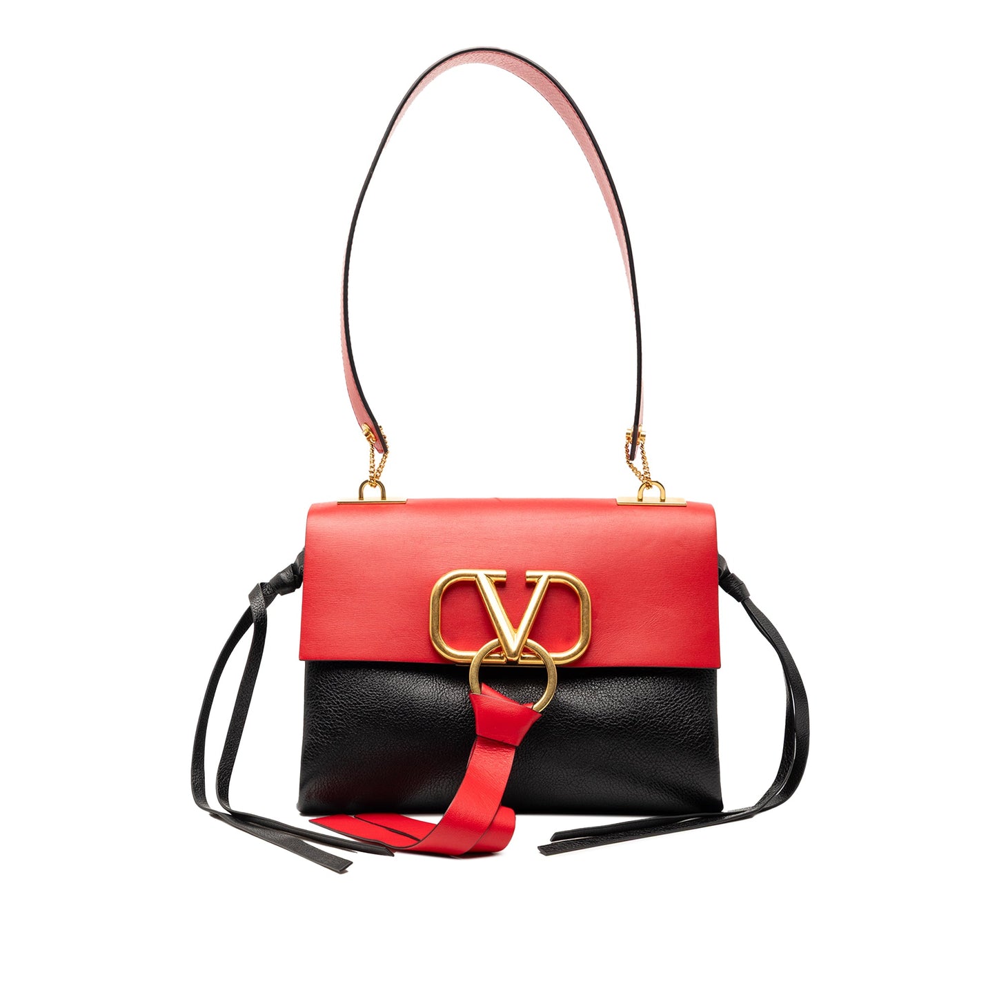 Valentino Small Colorblock Calfskin Vring Shoulder Bag