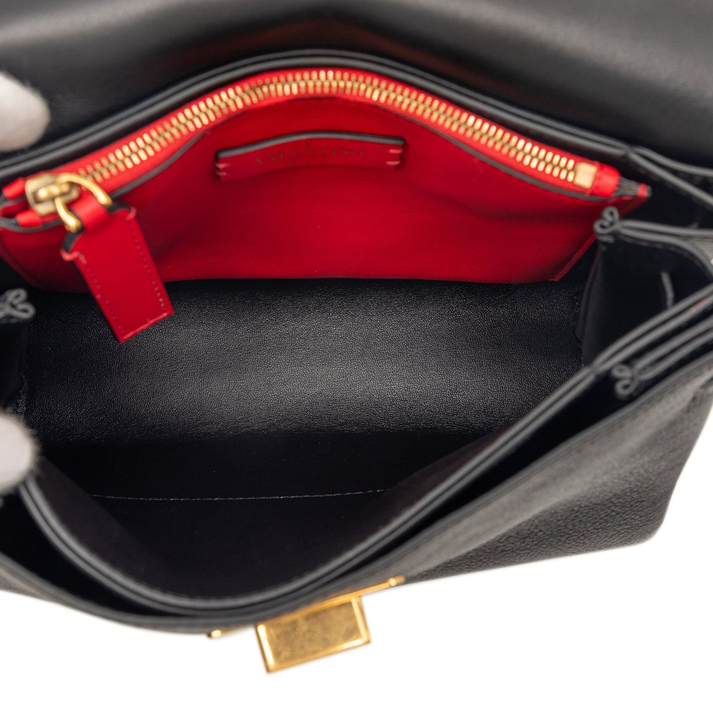 Valentino Small Colorblock Calfskin Vring Shoulder Bag