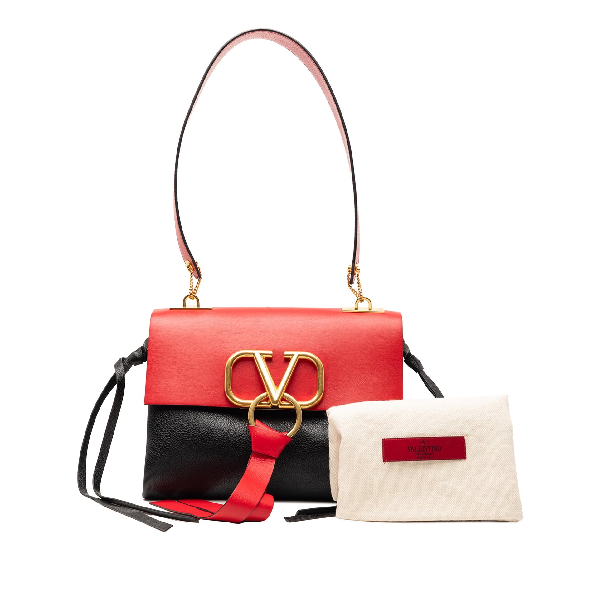 Valentino Small Colorblock Calfskin Vring Shoulder Bag
