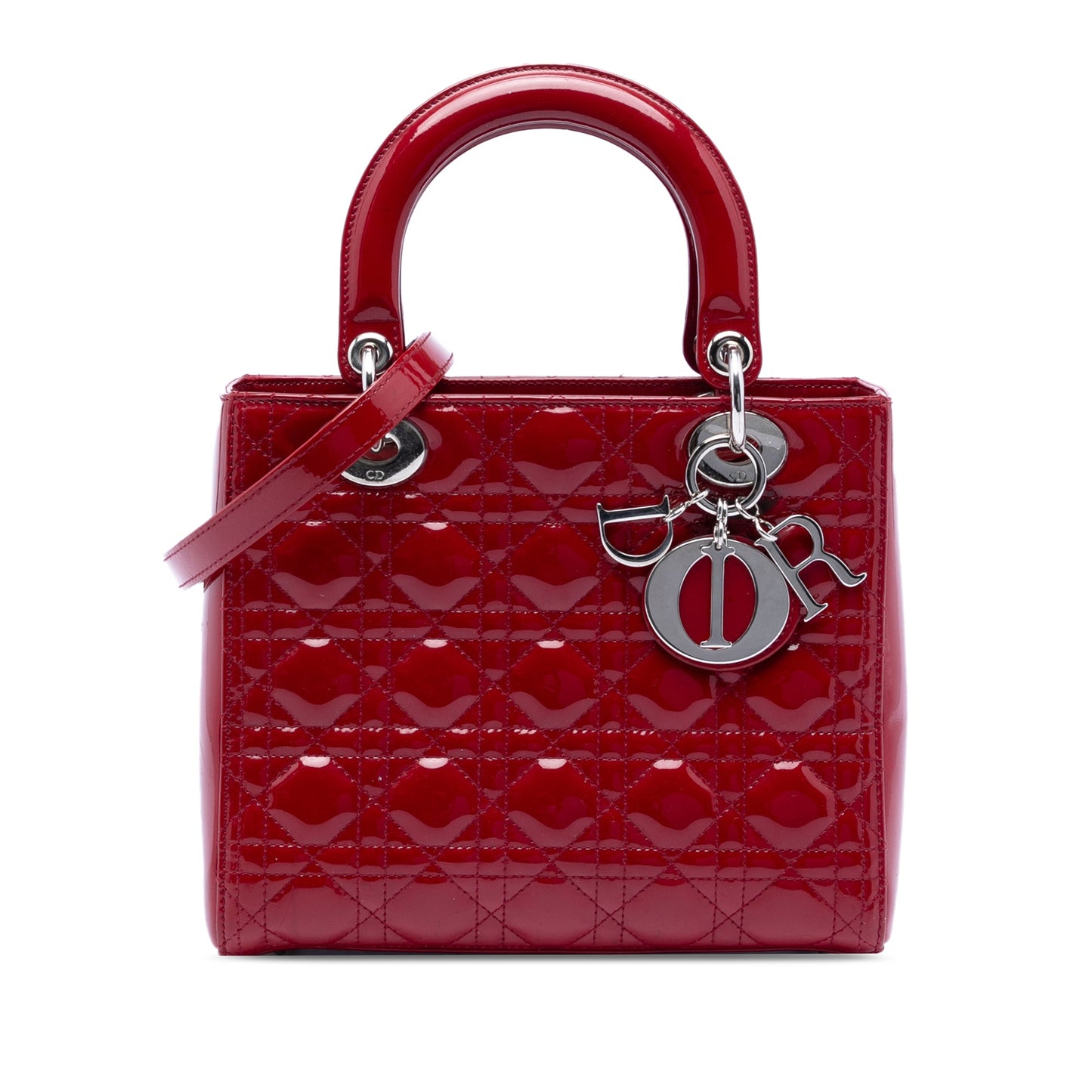 Dior Medium Patent Cannage Lady Dior