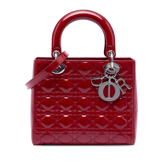 Dior Medium Patent Cannage Lady Dior