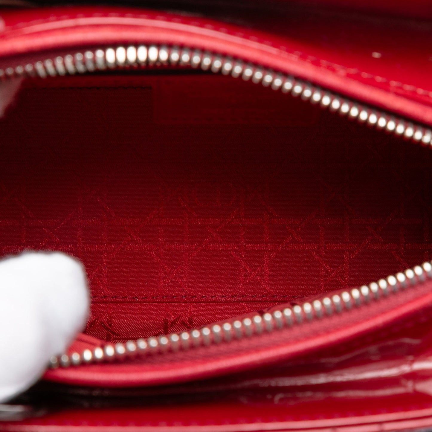 Dior Medium Patent Cannage Lady Dior