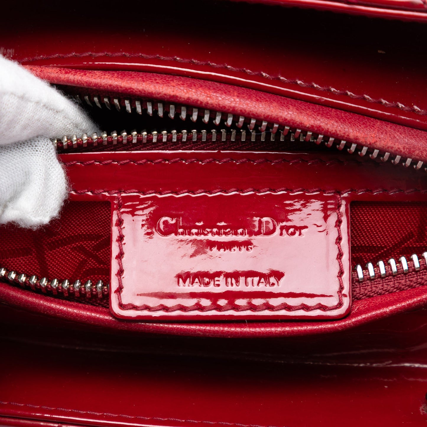 Dior Medium Patent Cannage Lady Dior