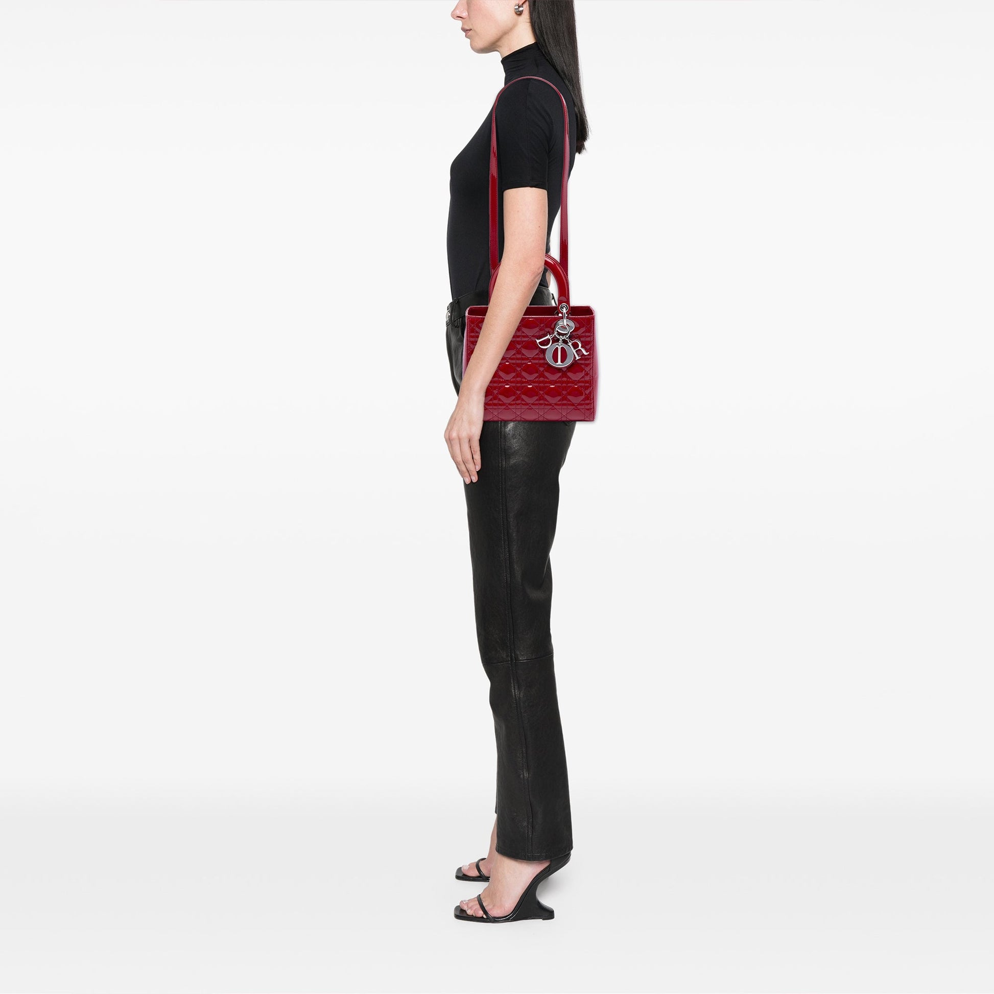 Dior Medium Patent Cannage Lady Dior