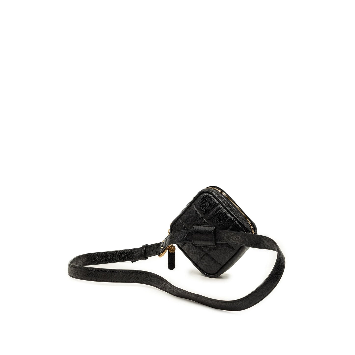 Chanel CC Quilted Caviar Diamond Coin Purse Belt Bag