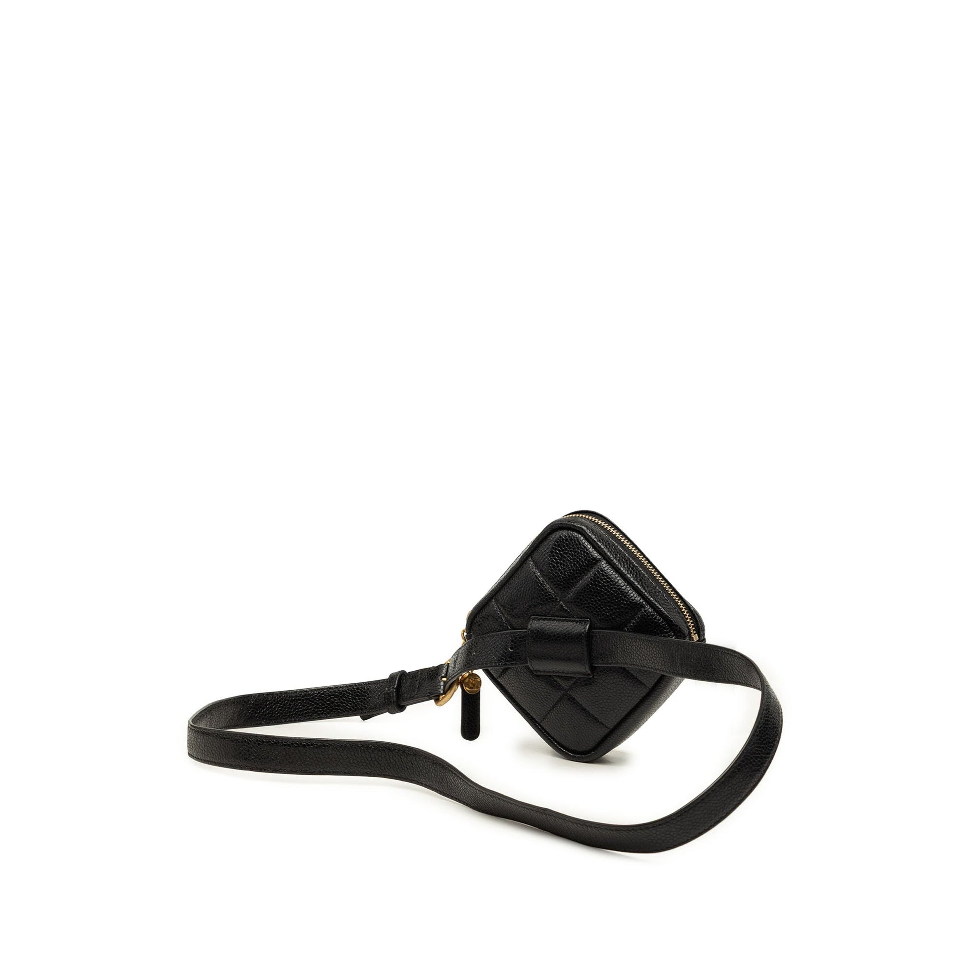 Chanel CC Quilted Caviar Diamond Coin Purse Belt Bag