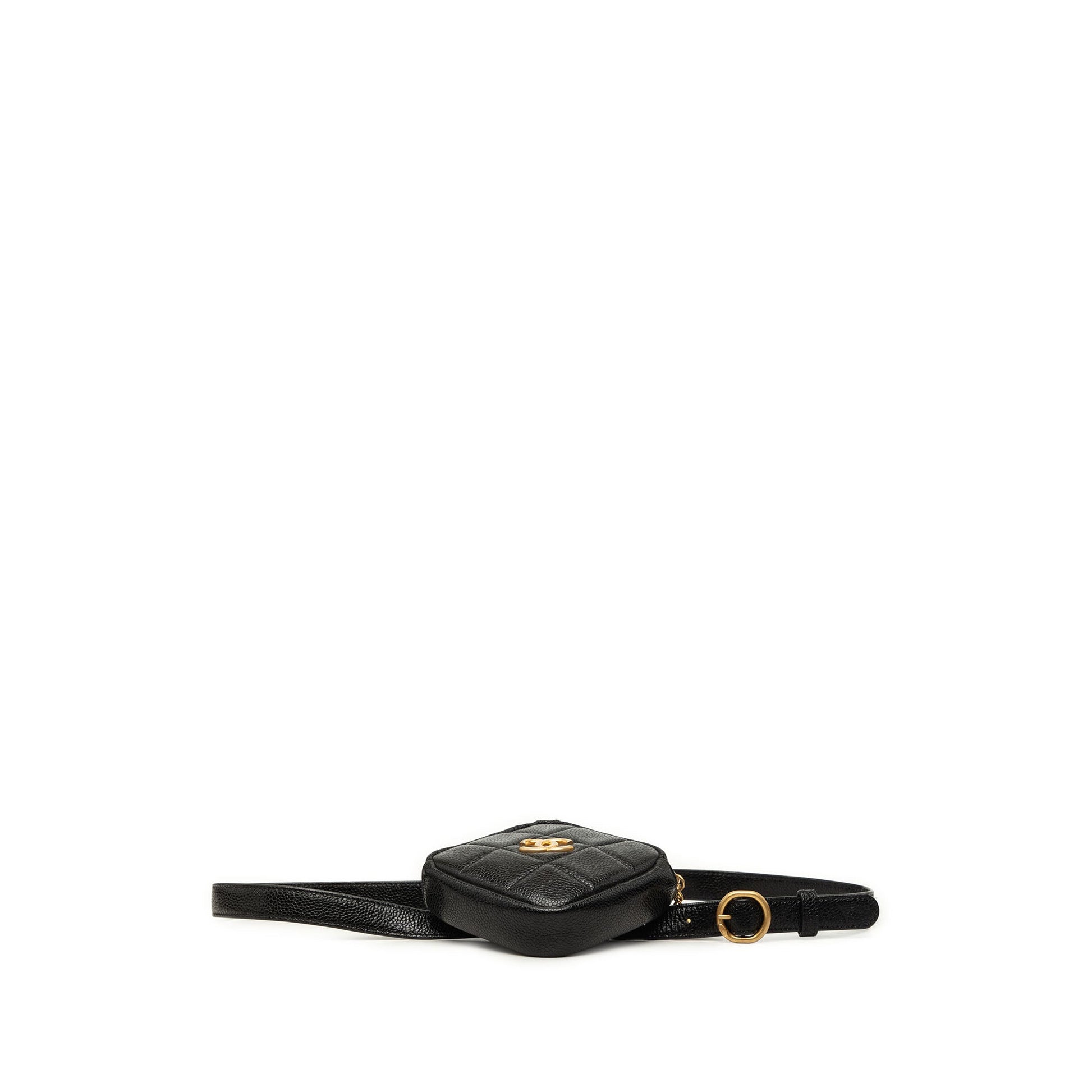 Chanel CC Quilted Caviar Diamond Coin Purse Belt Bag
