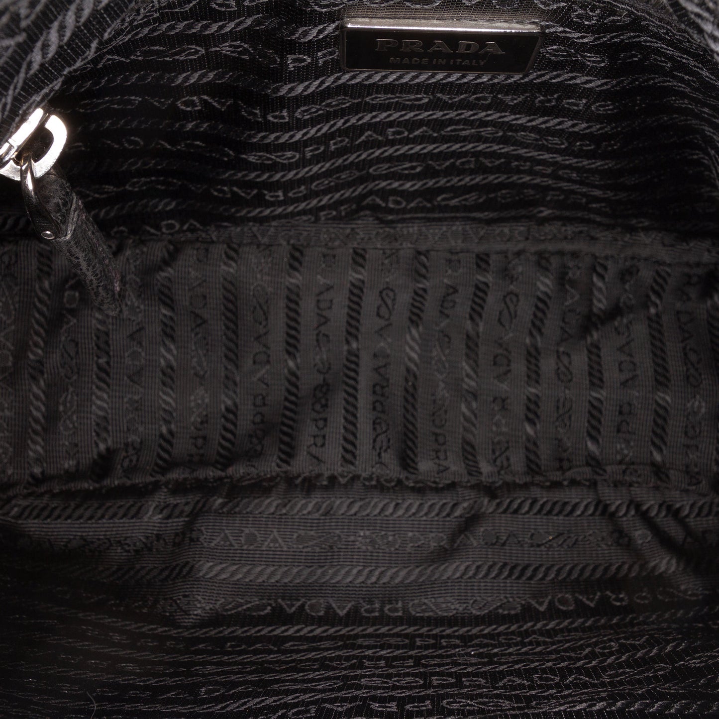 Prada Cervo Antik Trimmed Tessuto Passamaneria Shoulder Bag