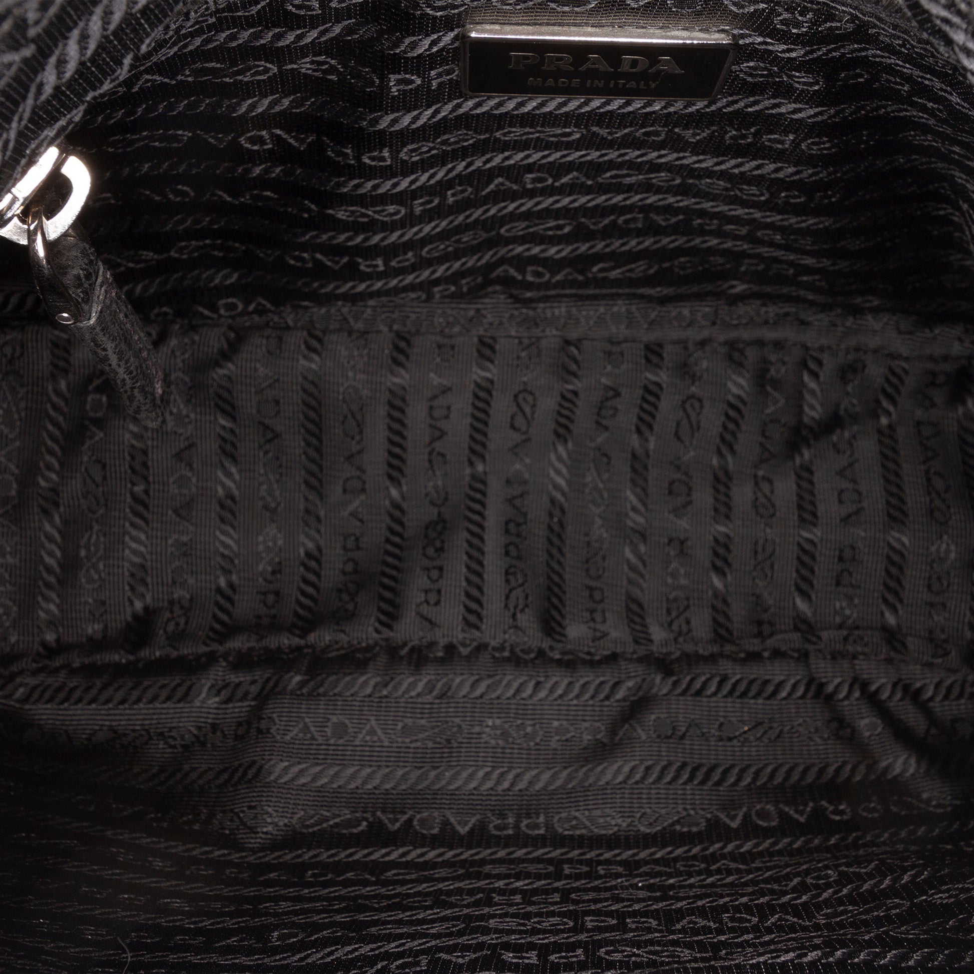 Prada Cervo Antik Trimmed Tessuto Passamaneria Shoulder Bag