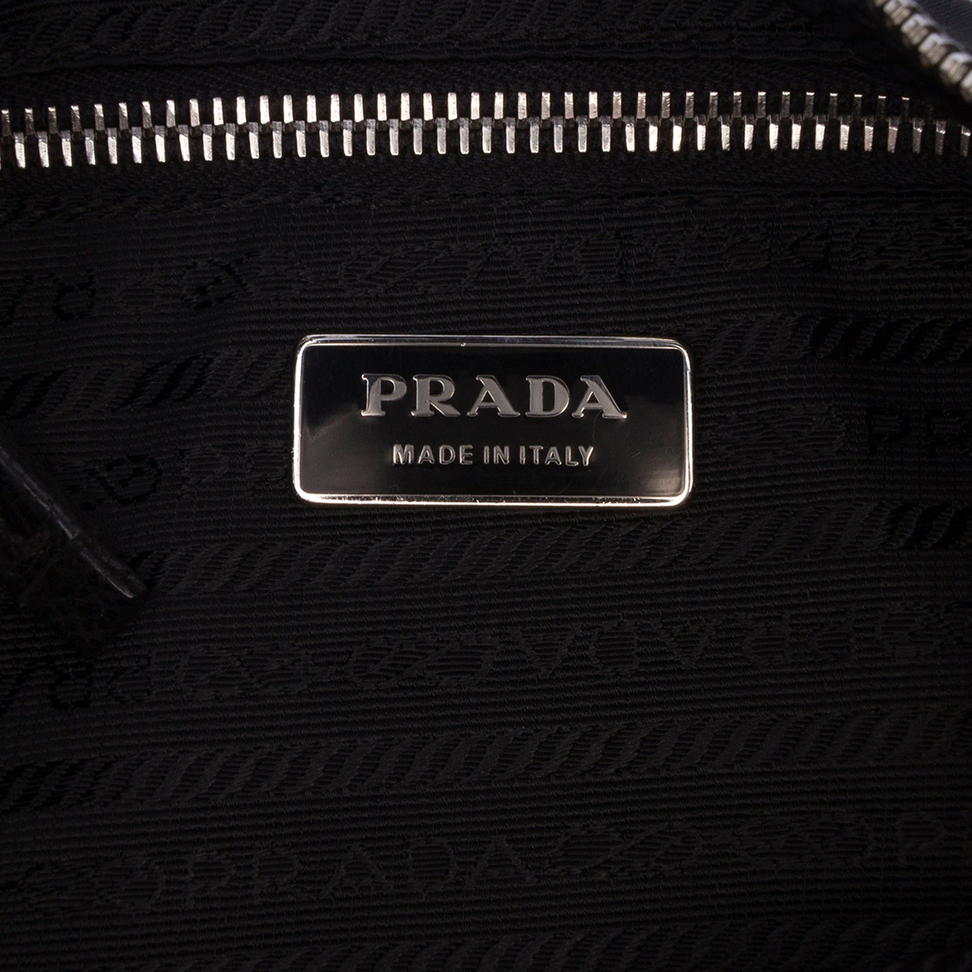 Prada Cervo Antik Trimmed Tessuto Passamaneria Shoulder Bag